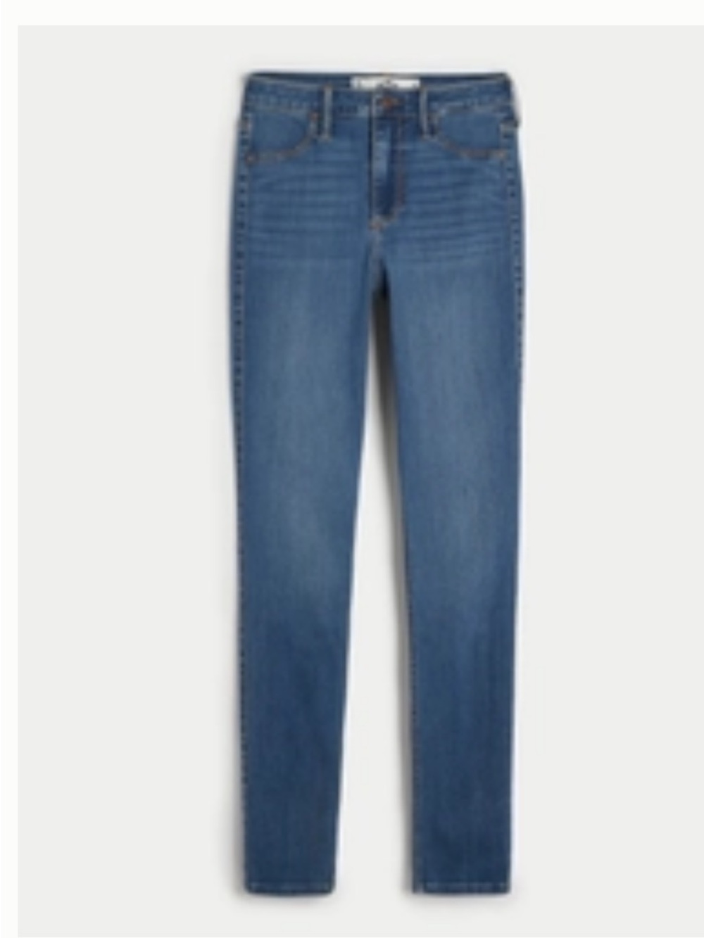 Hollister Curvy High-Rise Medium Wash Jean Leggings size 14R NWT